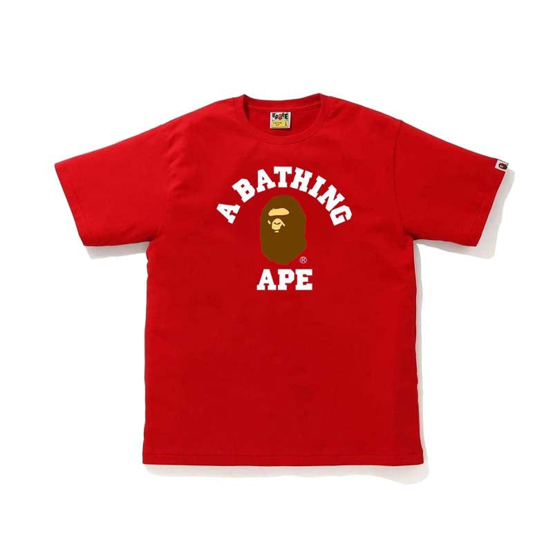 Camo-Printed Cotton Short-Sleeve T-Shirt in White, Pink, or Red