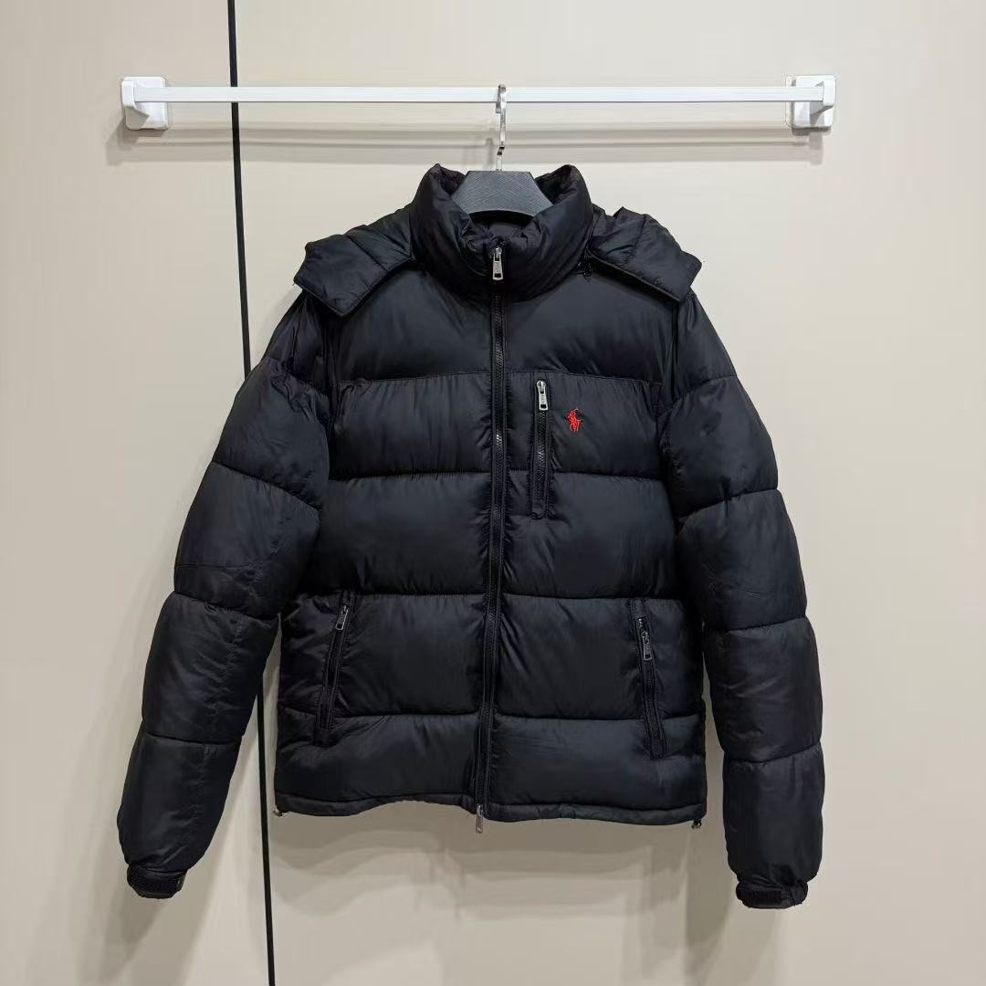 Black Duck Down Hooded Slim-Fit Puffer Jacket
