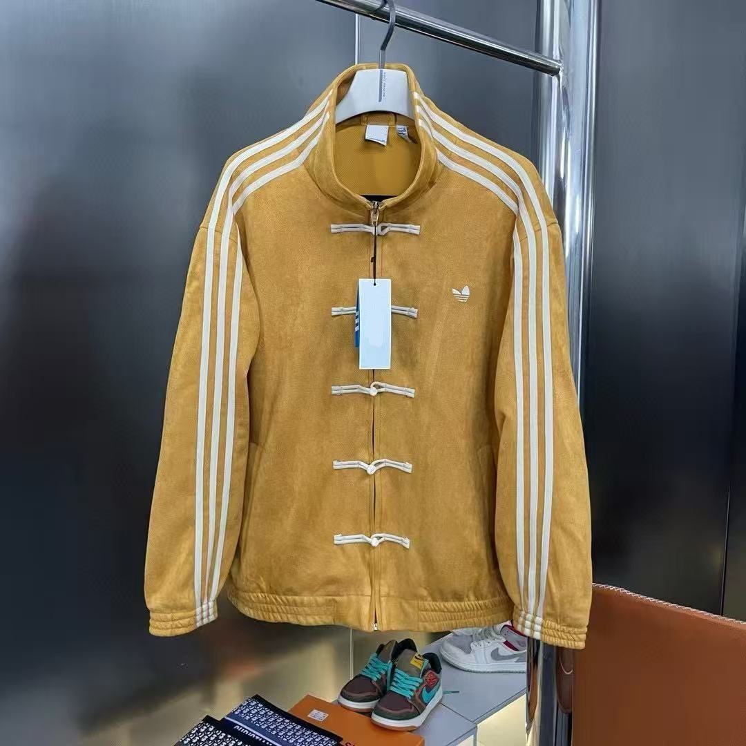 Ad Originals men's Chinese-inspired track jacket with stand collar and frog closures