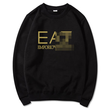 Oversized crewneck sweatshirt with abstract geometric print