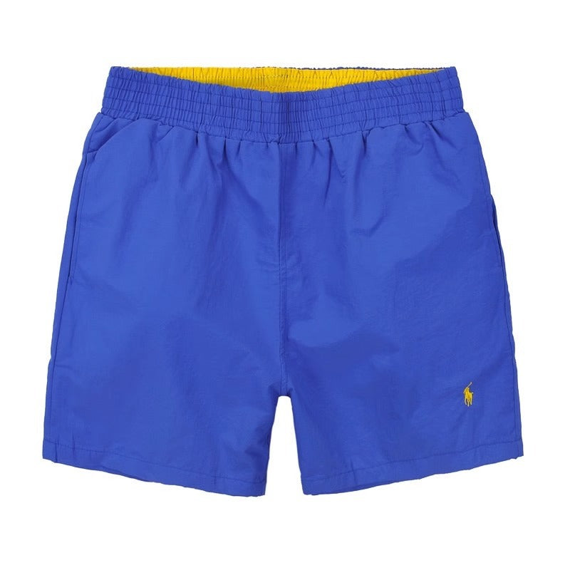Quick-Dry Elastic-Waist Swim Shorts in Solid Colors