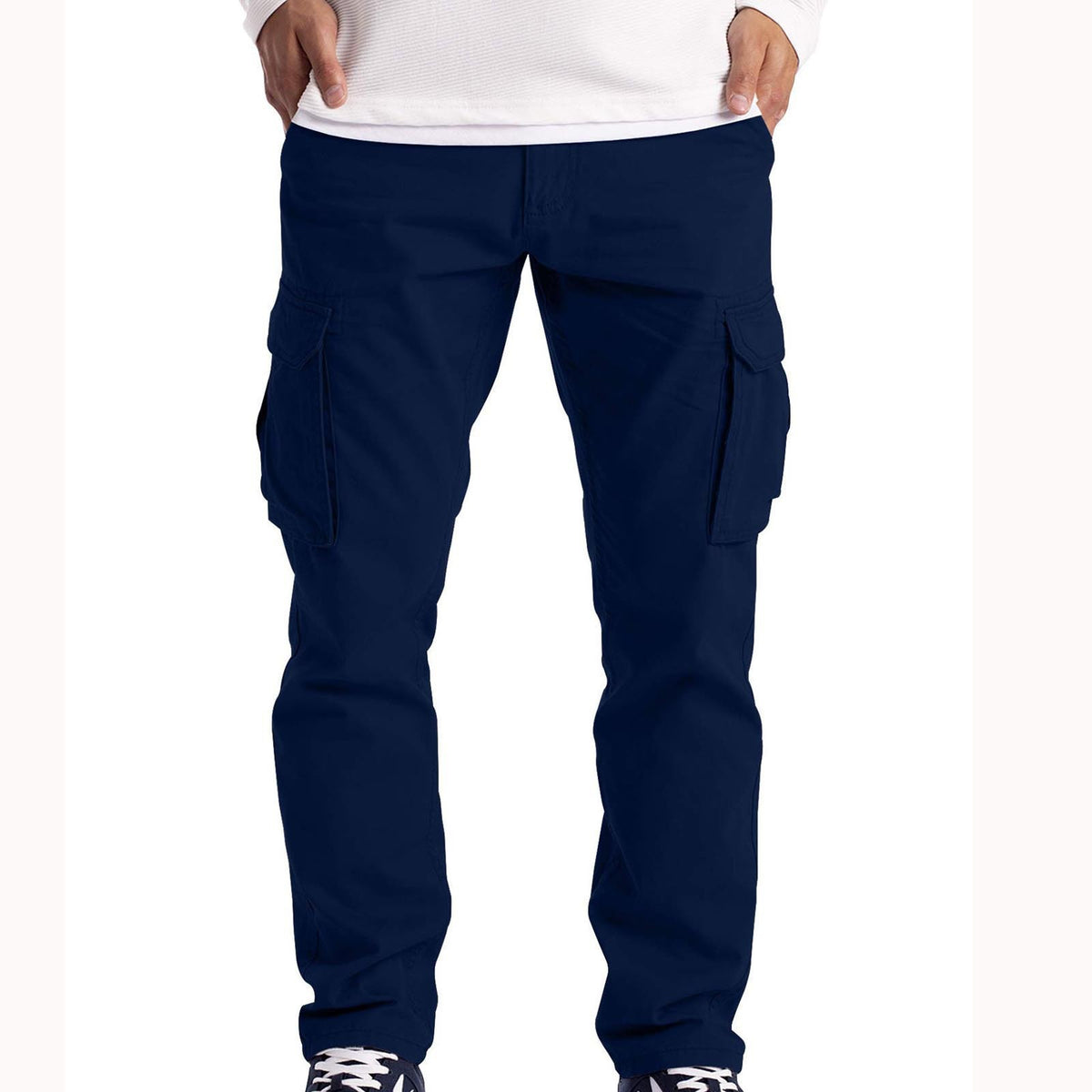 Pleated Drawstring Cargo Pants with Utility Pockets