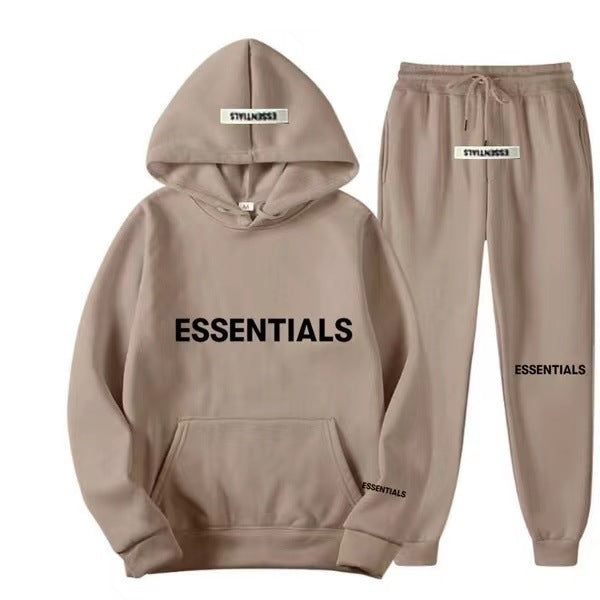 Oversized Cotton Blend Hoodie in Light Gray with Kangaroo Pocket