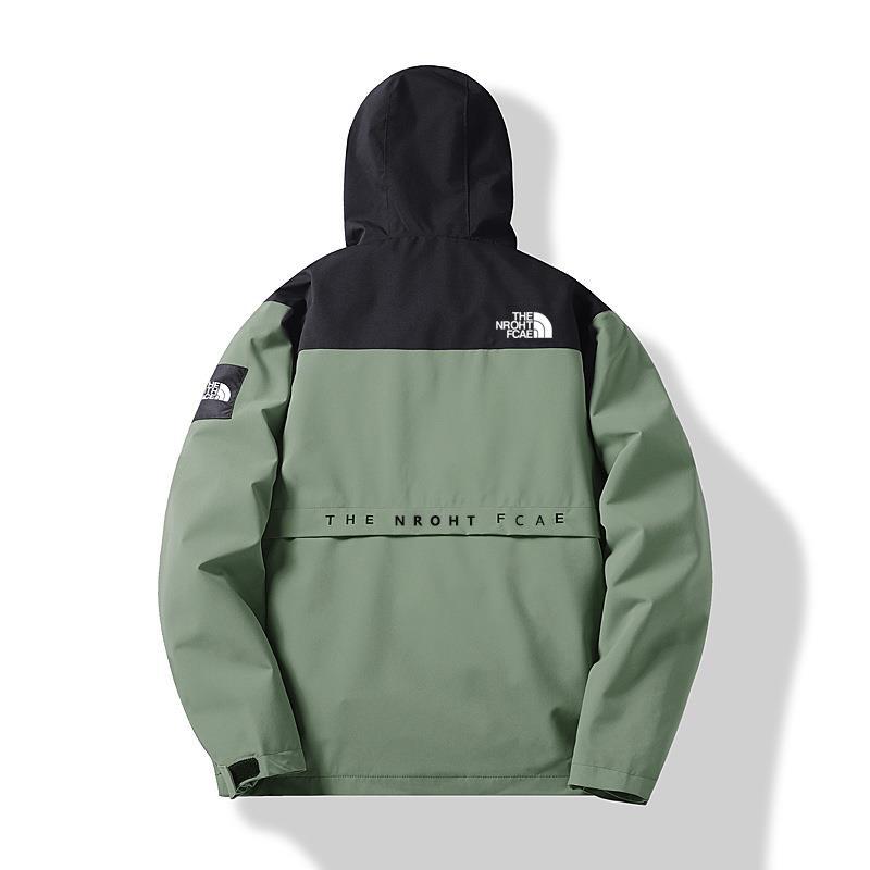North Charge two-tone hooded windproof jacket