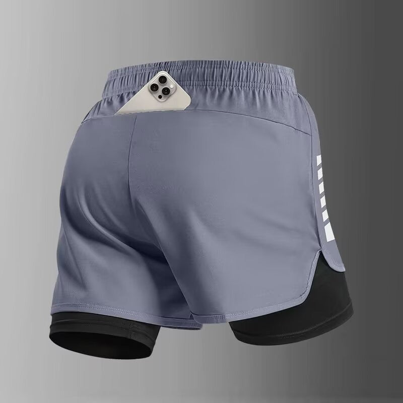 Men's 2-in-1 Running Shorts with Compression Liner... - Wholesale MOQ 20 pcs