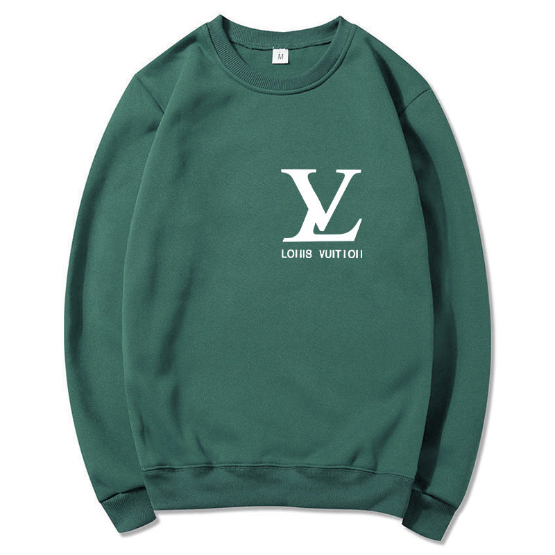 Black cotton-blend relaxed-fit crew neck sweatshirt