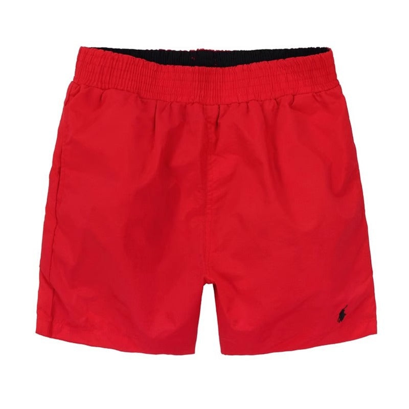 Quick-Dry Elastic-Waist Swim Shorts in Solid Colors