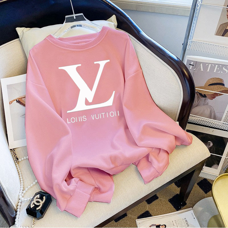 Black cotton-blend relaxed-fit crew neck sweatshirt