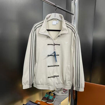 Ad Originals men's Chinese-inspired track jacket with stand collar and frog closures