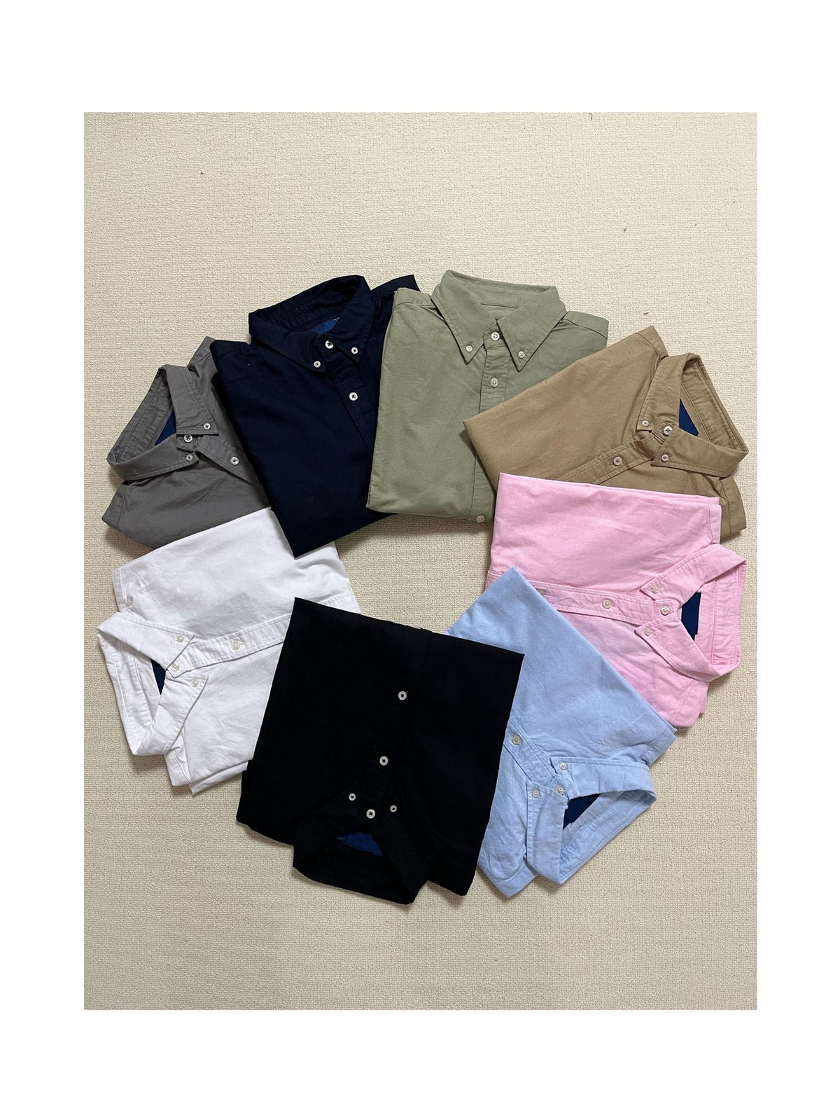 Classic long sleeve cotton Oxford shirt for men