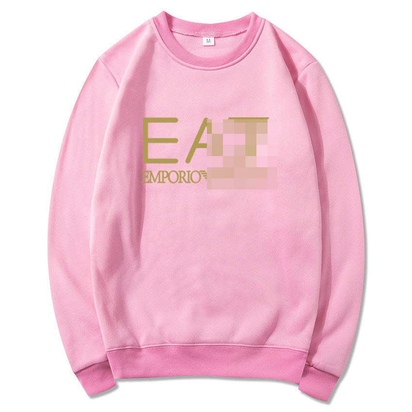 Oversized crewneck sweatshirt with abstract geometric print