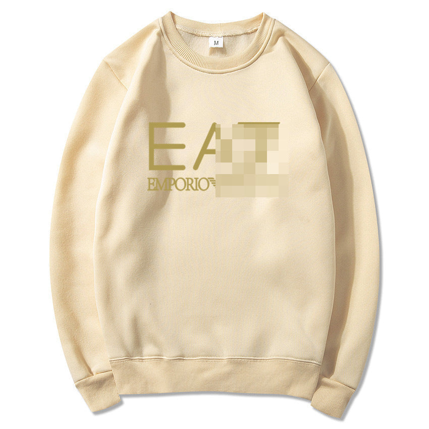 Oversized crewneck sweatshirt with abstract geometric print
