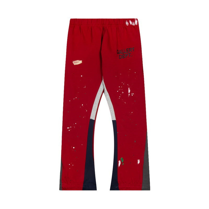 Gallery Dept. Paint Splatter Patchwork Drawstring Tapered Pants