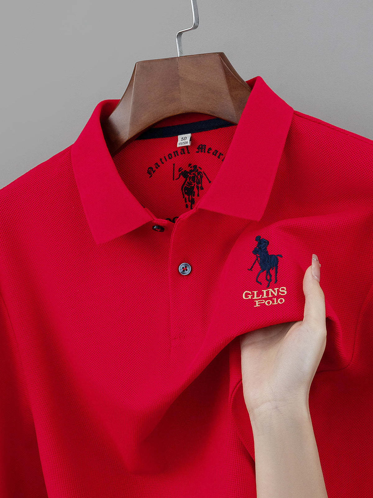 Loose-Fit Pure Cotton Half-Sleeve Polo Shirt in Solid Colors