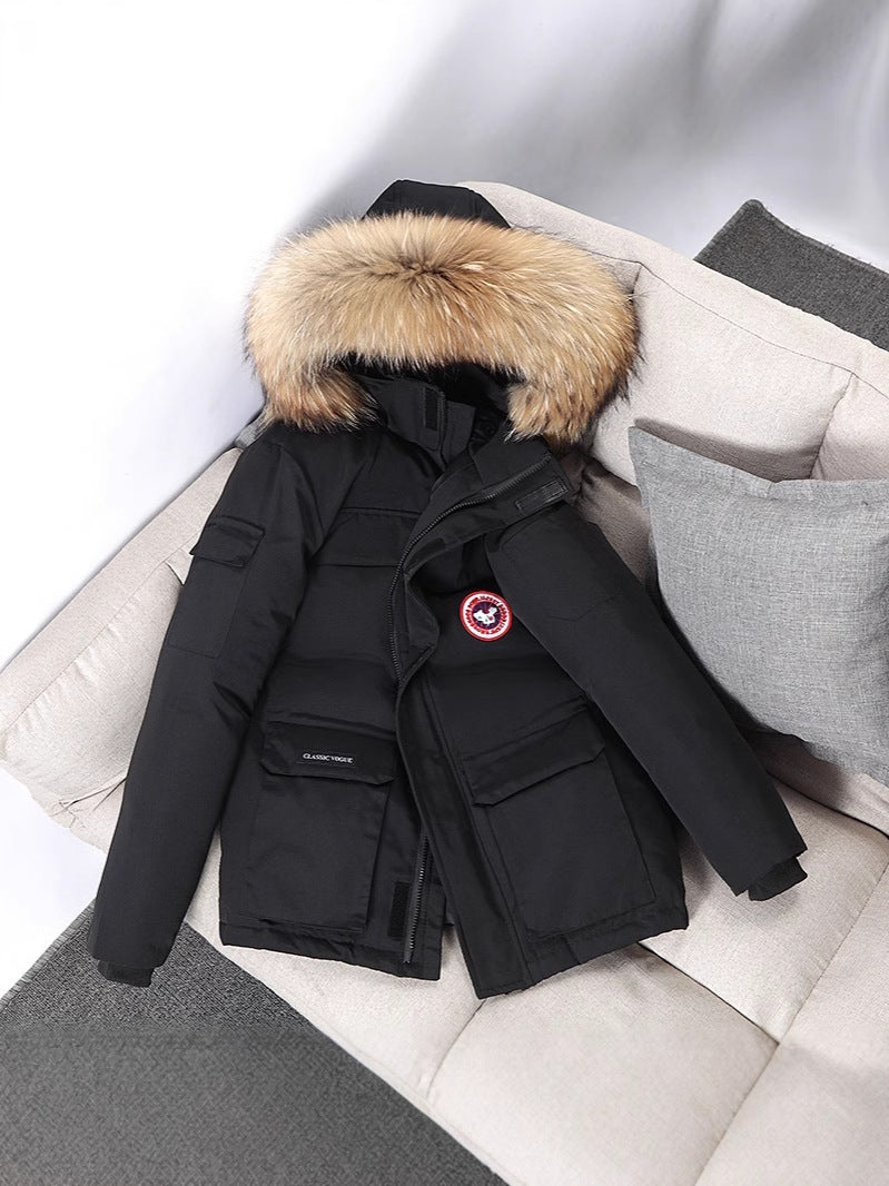 Men's Zip-Up Fleece Hoodie - Warm Winter Coat With Side Pockets, Casual Outerwea