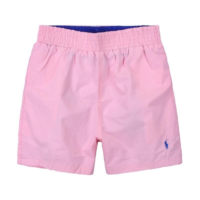 Quick-Dry Elastic-Waist Swim Shorts in Solid Colors