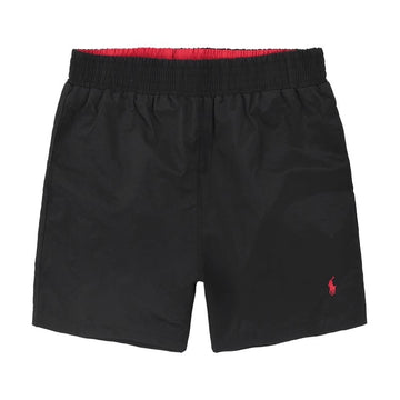 Quick-Dry Elastic-Waist Swim Shorts in Solid Colors