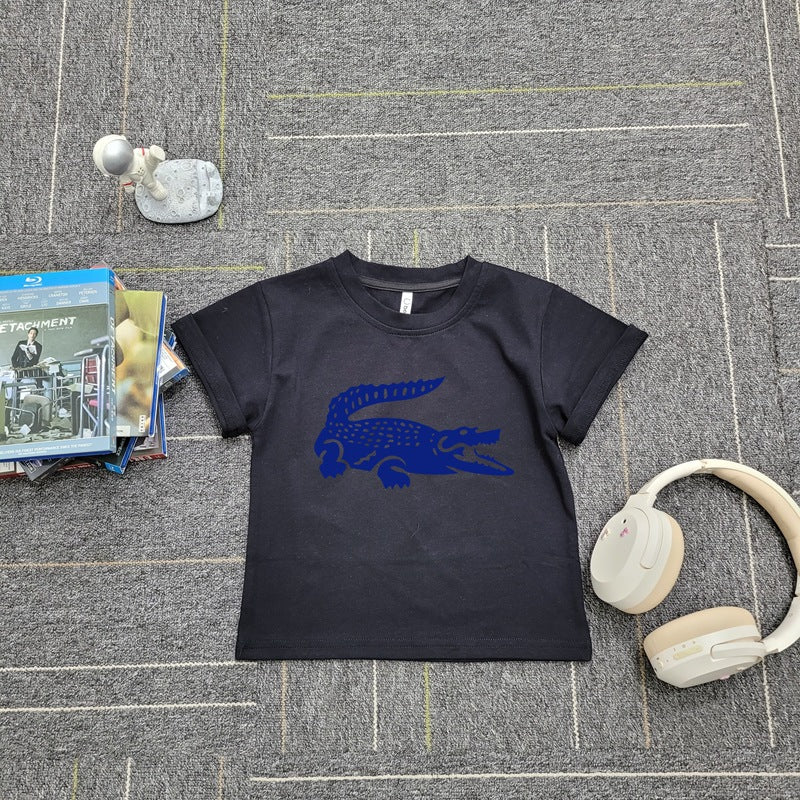 Black Crocodile-Print Cotton-Blend Crewneck Sweatshirt