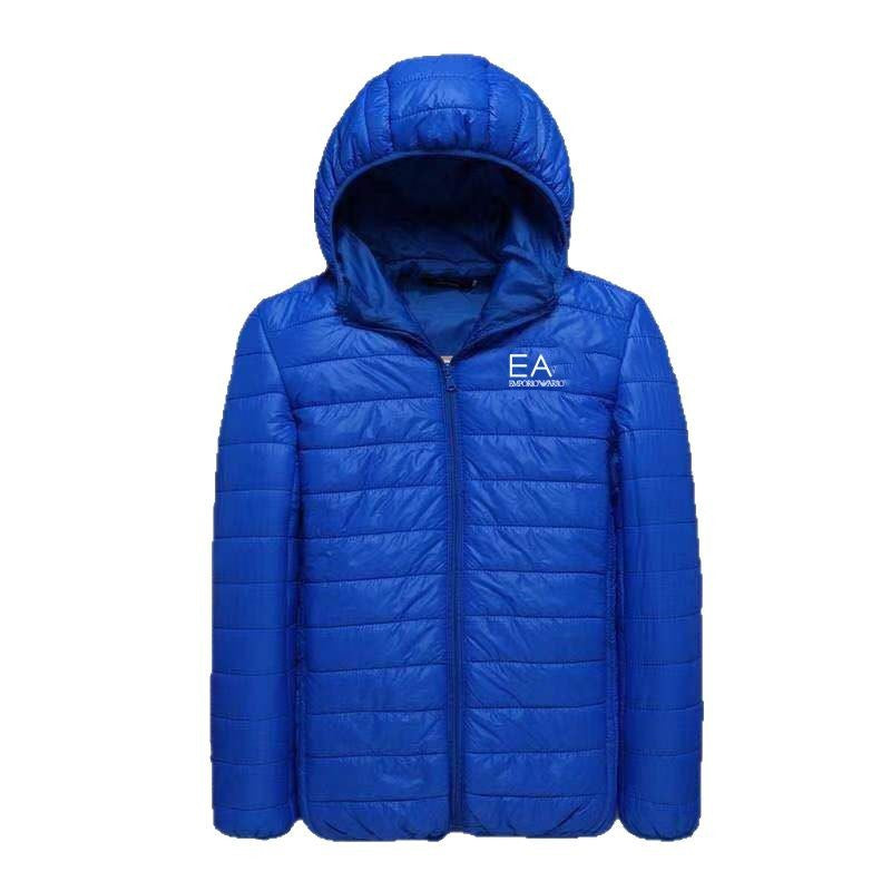 Quilted cotton hooded jacket in relaxed slim fit