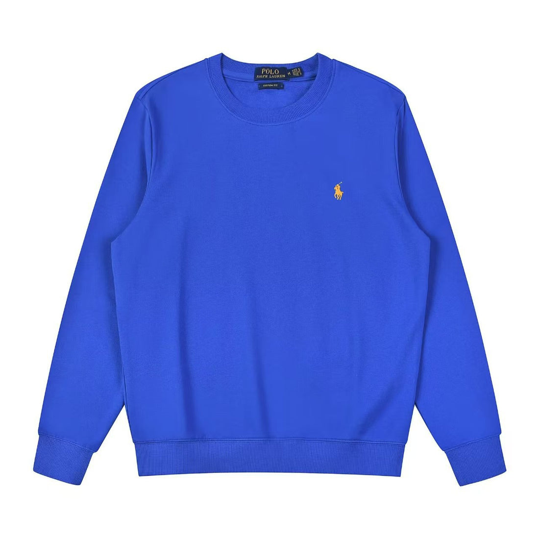 Black Red Blue Cotton Crewneck Pullover Sweatshirt