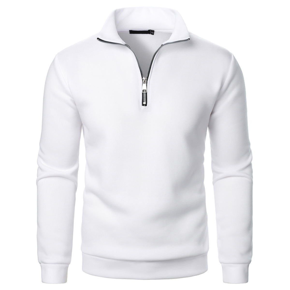 Slim-Fit Stand-Collar Half-Zip Sweatshirt in Lightweight Polyester