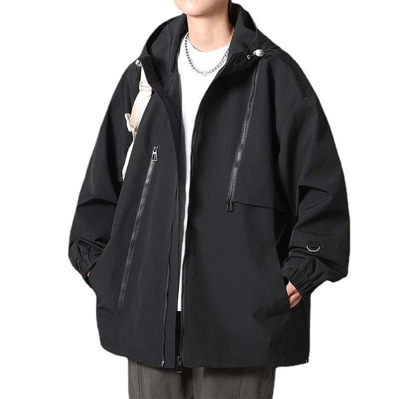 Fashionable Waterproof Hooded Work Utility Windbreaker
