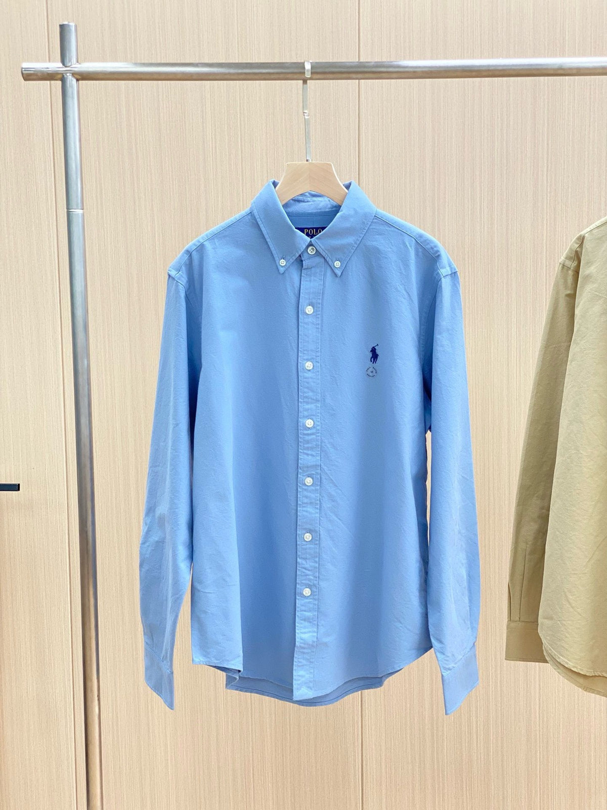 Classic long sleeve cotton Oxford shirt for men