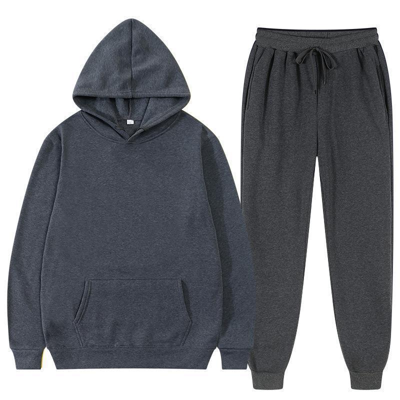 Oversized Cotton Blend Hoodie in Light Gray with Kangaroo Pocket