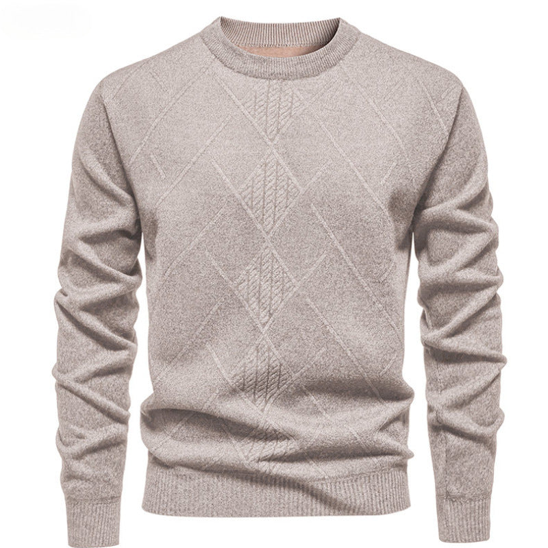 Autumn And Winter New Men's Fashion Trend Long Sleeved Wool Sweater Casual Versa