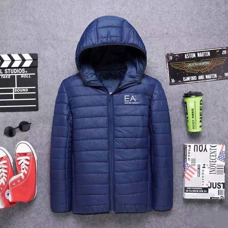 Quilted cotton hooded jacket in relaxed slim fit