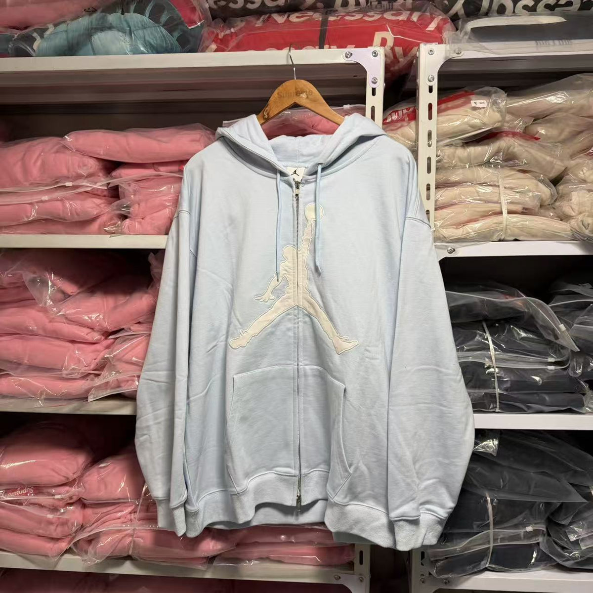 Brushed Fleece Relaxed-Fit Hoodie with Embroidered Chest Motif