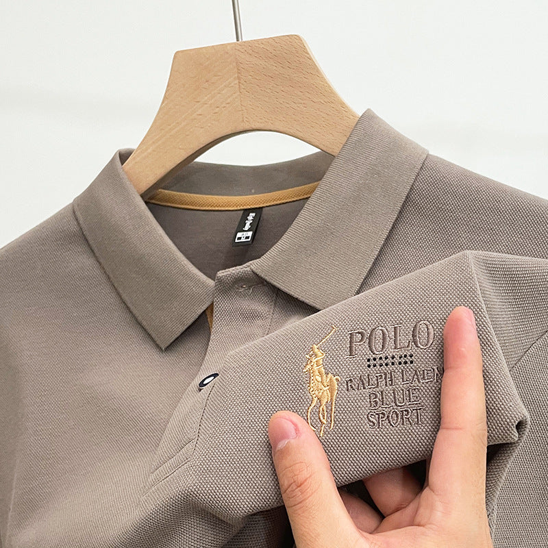 Embroidered crew neck cotton sweatshirt for men