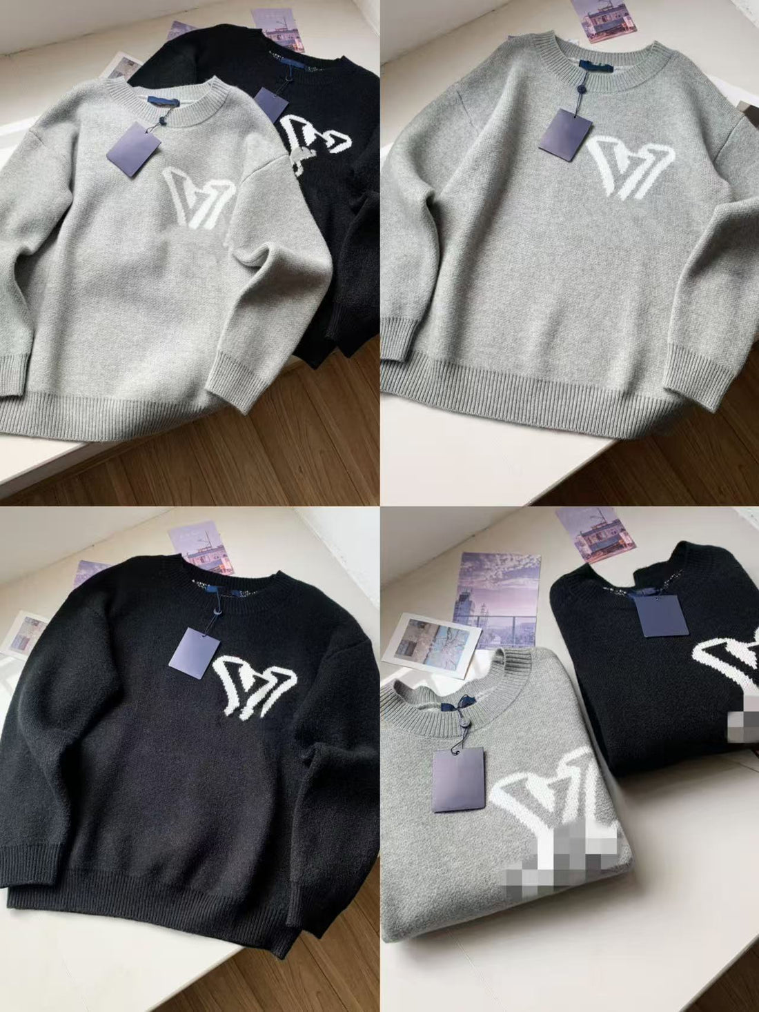 New Fashionable men's autumn and winter long sleeved round neck comfortable