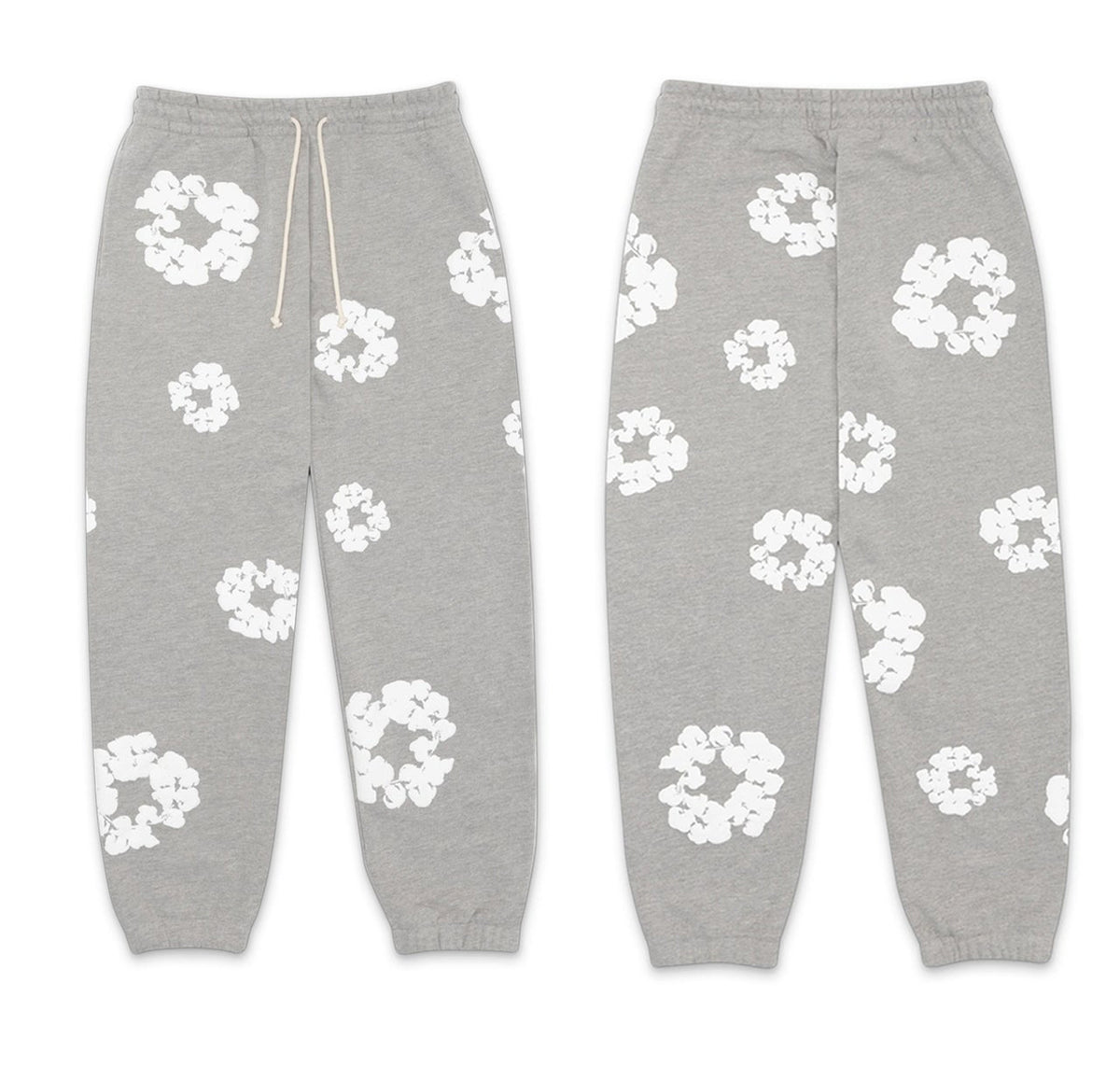 Floral foam-print pullover hoodie with hood and relaxed fit