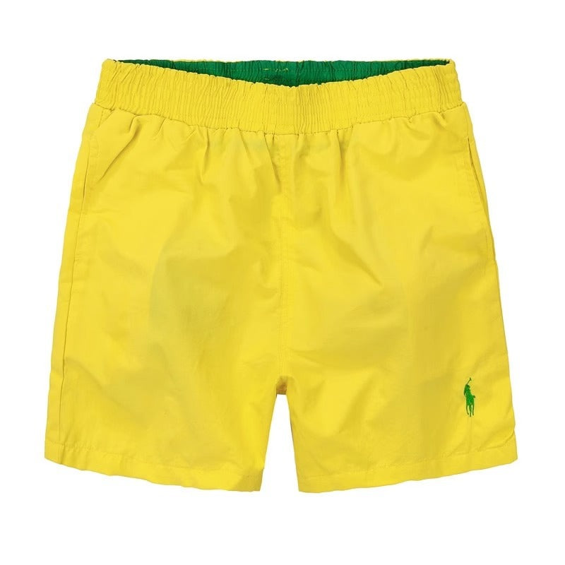 Quick-Dry Elastic-Waist Swim Shorts in Solid Colors
