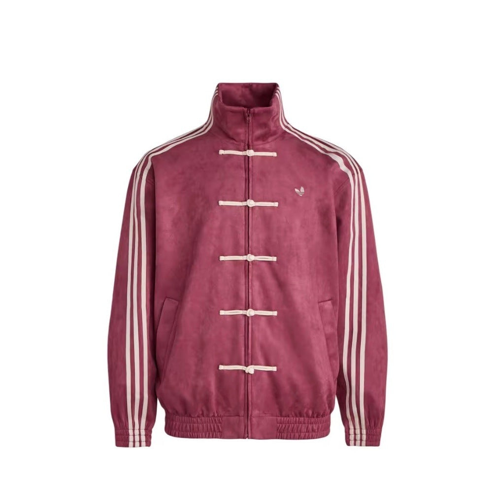 Ad Originals men's Chinese-inspired track jacket with stand collar and frog closures