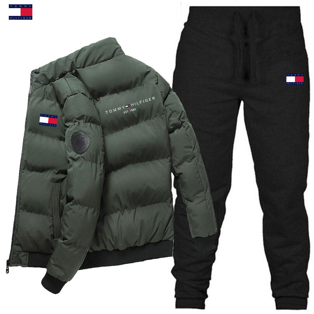 Lightweight quilted stand-collar padded jacket