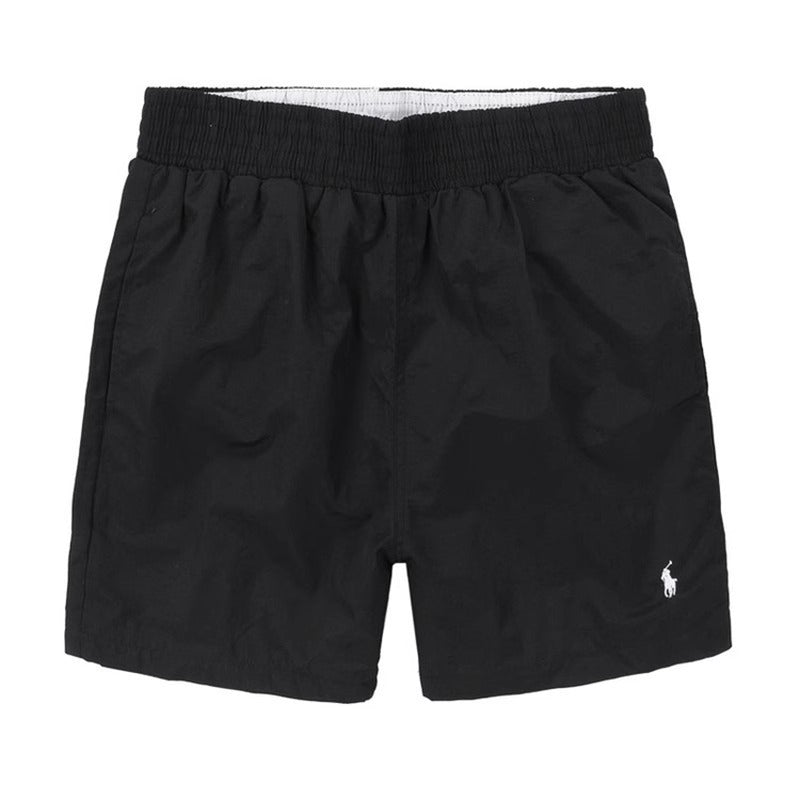 Quick-Dry Elastic-Waist Swim Shorts in Solid Colors