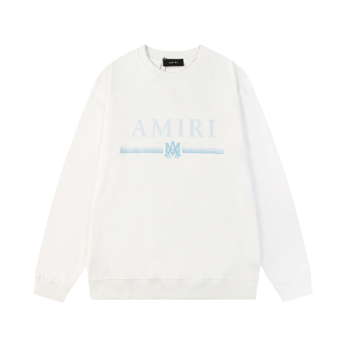 Black White Brown Eagle-Print Heavyweight Crewneck Sweatshirt