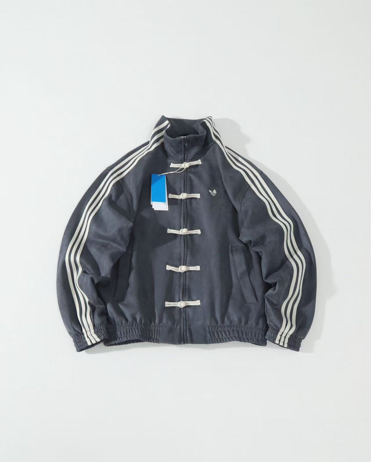Ad Originals men's Chinese-inspired track jacket with stand collar and frog closures
