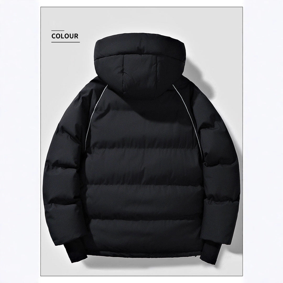 US Map Patch Puffer Jacket with Detachable Arm Badge