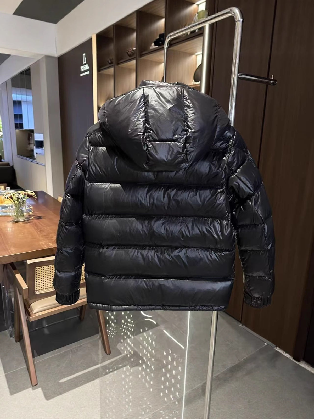 NFC-Enabled Down Cotton Hooded Puffer Jacket