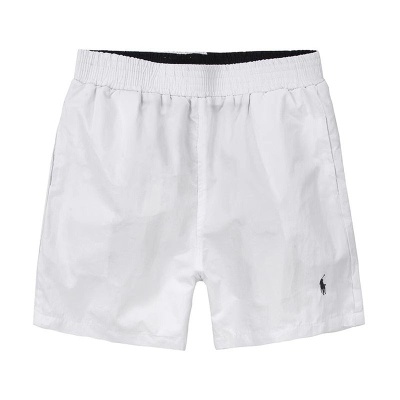 Quick-Dry Elastic-Waist Swim Shorts in Solid Colors