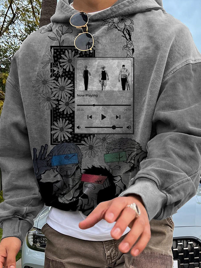 Oversized Cotton Blend White Hoodie with Kangaroo Pocket and Adjustable Drawstring