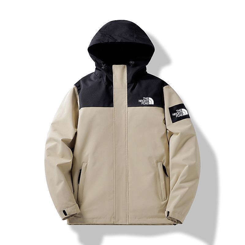 North Charge two-tone hooded windproof jacket