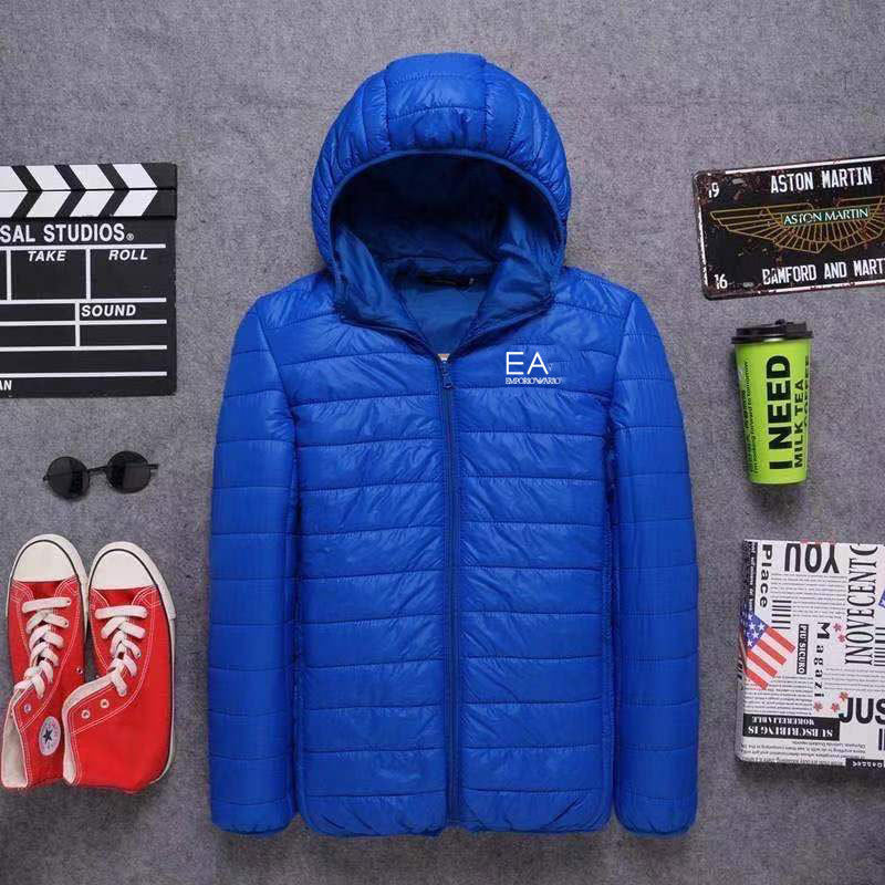 Quilted cotton hooded jacket in relaxed slim fit