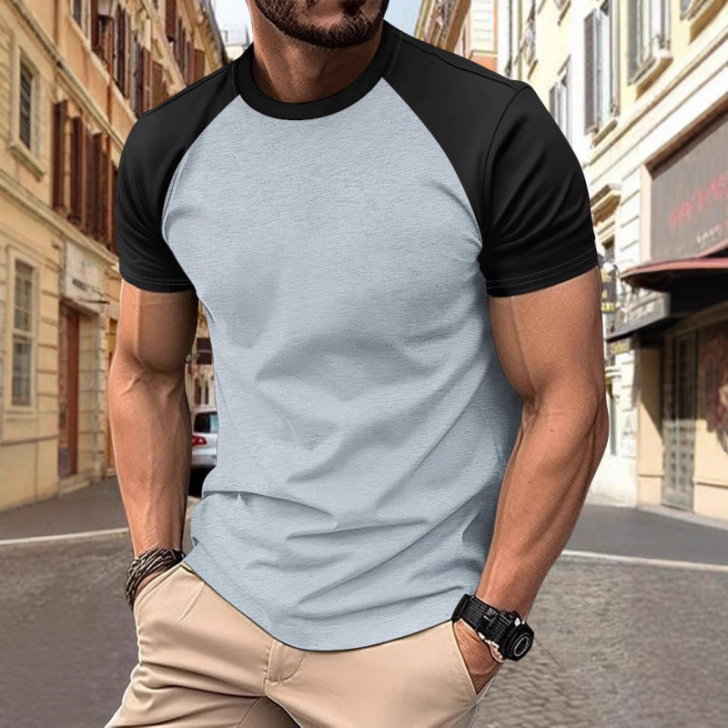 Men's Compression Short Sleeve Raglan Shirt Crew Neck... - Wholesale MOQ 20 pcs