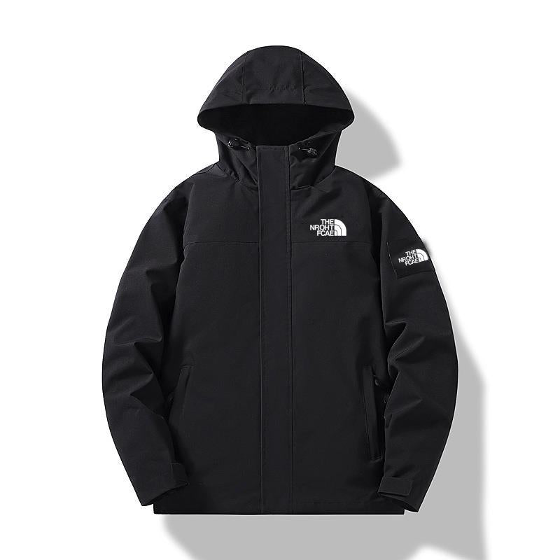 North Charge two-tone hooded windproof jacket