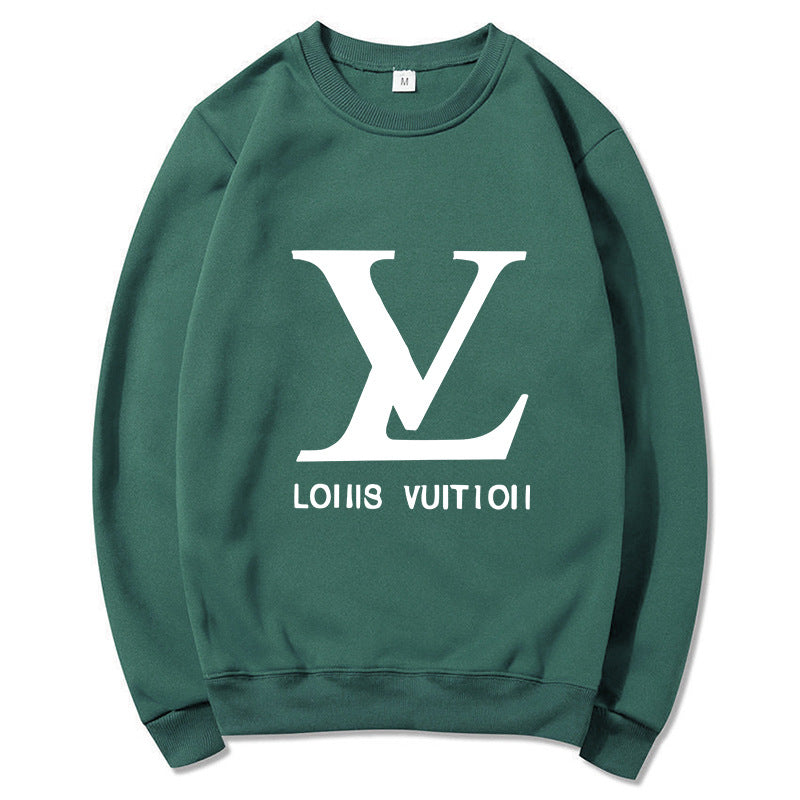 Black cotton-blend relaxed-fit crew neck sweatshirt