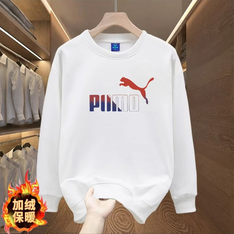 Classic Plaid Logo Print Design, Spring And Autumn Sports Hoodie, Men's Heavywei